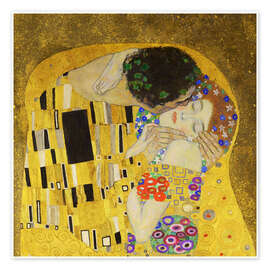 Wall art print The Kiss (detail) II - Gustav Klimt