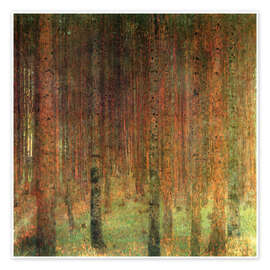 Wall art print Pine forest II - Gustav Klimt