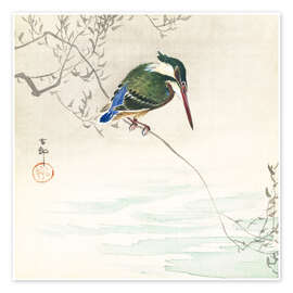 Wall art print The Kingfisher - Ohara Koson