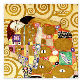 Wall art print The Hug - Gustav Klimt