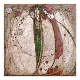 Poster The White Rose and the Red Rose - Margaret MacDonald Mackintosh