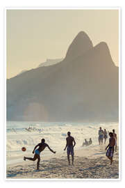 Wall art print Soccer on Ipanema Beach, Brazil - Alex Robinson