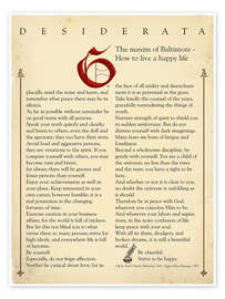 Poster Desiderata I - Dirk H. Wendt