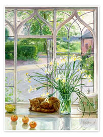 Wall art print Sleeping Cat in the Window - Timothy Easton