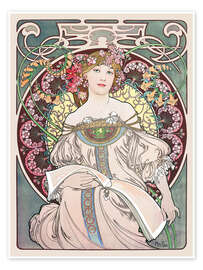 Wall art print Reverie - Alfons Mucha