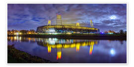 Poster Bremen stadium in the moonlight - Tanja Arnold Photography