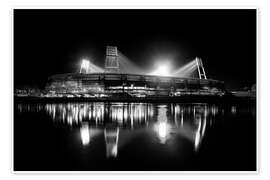 Wall art print Weserstadion, Bremen in black and white - Tanja Arnold Photography