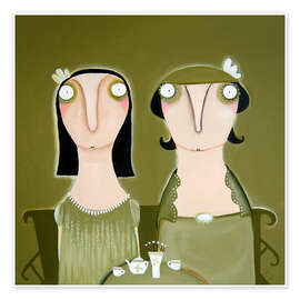 Wall art print Mrs Sturm-Barzen and Me Having Coffee - Lacaluna