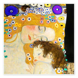 Wall art print Mother and Child (detail) - Gustav Klimt