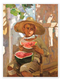 Wall art print Boy with watermelon - Joaquín Sorolla y Bastida