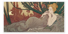 Wall art print Dusk - Alfons Mucha