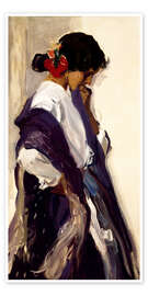 Wall art print Gitana - Joaquín Sorolla y Bastida