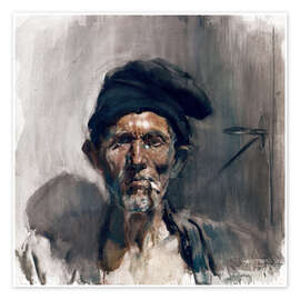 Wall art print The old man with the cigarette - Joaquín Sorolla y Bastida