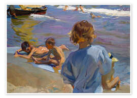 Wall art print Children on the Beach, 1916 - Joaquín Sorolla y Bastida