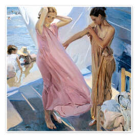 Wall art print After Bathing, Valencia  - Joaquín Sorolla y Bastida