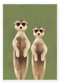 Wall art print Meerkats - Dieter Braun