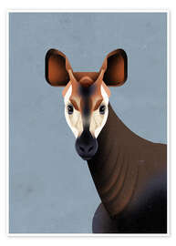 Wall art print Okapi - Dieter Braun