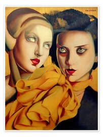 Wall art print The orange scarf - Tamara de Lempicka