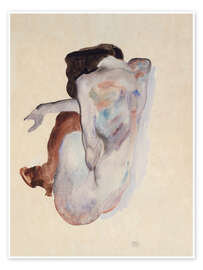 Wall art print Woman crouching - Egon Schiele