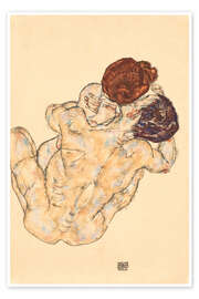 Wall art print Man and Woman (Embrace) - Egon Schiele