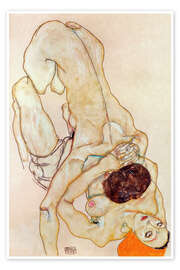 Wall art print Lovers - Egon Schiele