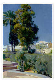 Wall art print Corner of the Garden, Alcazar, Sevilla - Joaquín Sorolla y Bastida