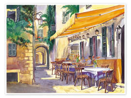 Wall art print Provence Cafe - Paul Simmons
