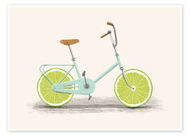 Wall art print Lime Bike - Florent Bodart