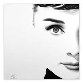 Wall art print Audrey Hepburn I - Ileana Hunter