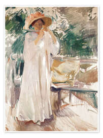 Wall art print Clotilde in her Garden - Joaquín Sorolla y Bastida