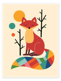 Wall art print Rainbow Fox - Andy Westface