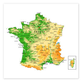 Poster Map of France