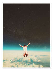 Wall art print Falling With a Hidden Smile - Frank Moth