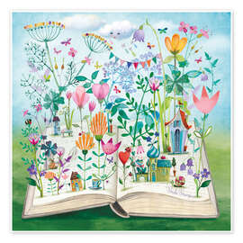 Wall art print Book garden - Mila Marquis