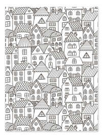 Colouring poster My little town