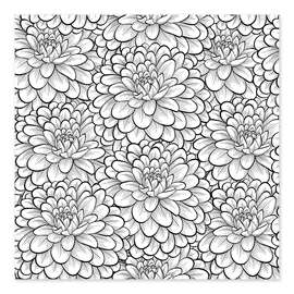 Colouring poster Flowers allover