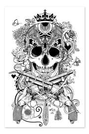 Colouring poster Rockabilly design
