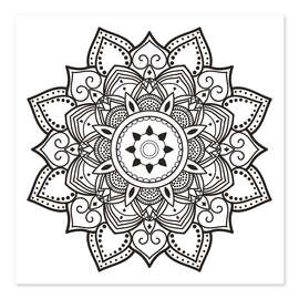 Colouring poster Mandala