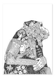 Colouring poster Mother's love - Sharon Turner