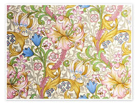 Wall art print Golden Lily II - William Morris