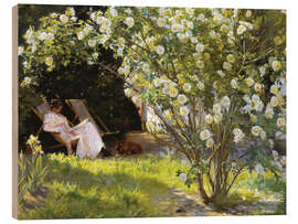 Wood print Roses - Peder Severin Krøyer