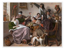Wall art print As the Old Sing, So Pipe the Young - Jan Havicksz. Steen