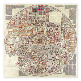 Poster Ebstorfer world map