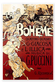 Wall art print La Boheme of Puccini - Adolfo Hohenstein