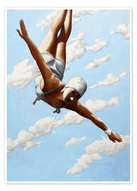 Wall art print Diver in the Clouds - Sarah Morrissette