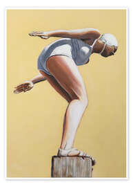 Wall art print Diver on a Post - Sarah Morrissette