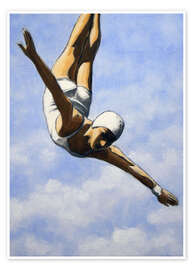 Wall art print Diver in the clouds II - Sarah Morrissette