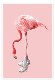 Wall art print Sneaker Flamingo - Jonas Loose