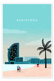 Wall art print Barcelona - Katinka Reinke