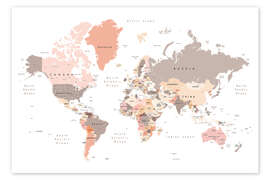 Poster Modern Map of the World - Kidz Collection